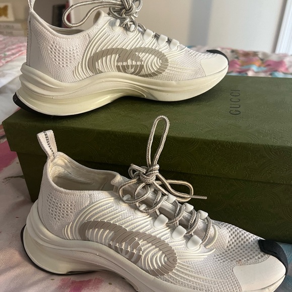 Gucci Shoes - Gucci Women's Cream Sneakers